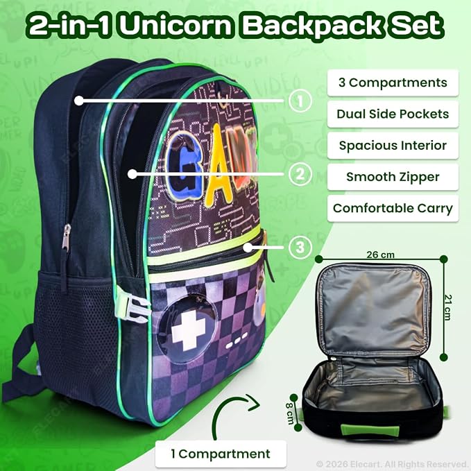Gaming Controller Design School Backpack