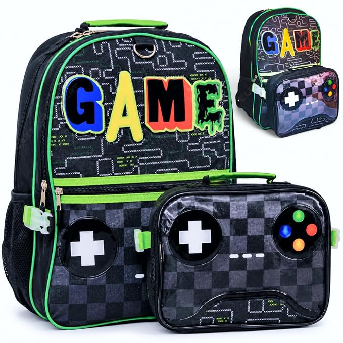 Gaming Controller Design School Backpack