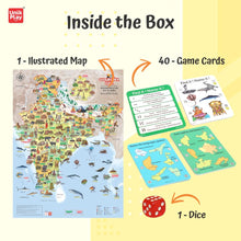 Geografika India — Illustrated Map with 40 Game Cards and Dice