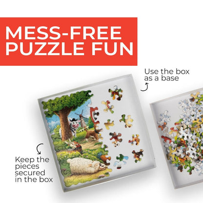 UnikPlay Go Crazy Jigsaw Puzzle for Kids and Adults | Attractive Cartoon Print Puzzle with 2 Puzzle Trays for Age 6 to 99 Years-180 Pcs-(Unicorn)