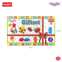 Giggles Funskool Gift Set Premium, Toy Set for Newborn Baby, Infants & Toddlers, Includes Rattle, Teether, Animals & Activity Toys With Development, Gift Set for Babies, Multicolor Age 3+ Months