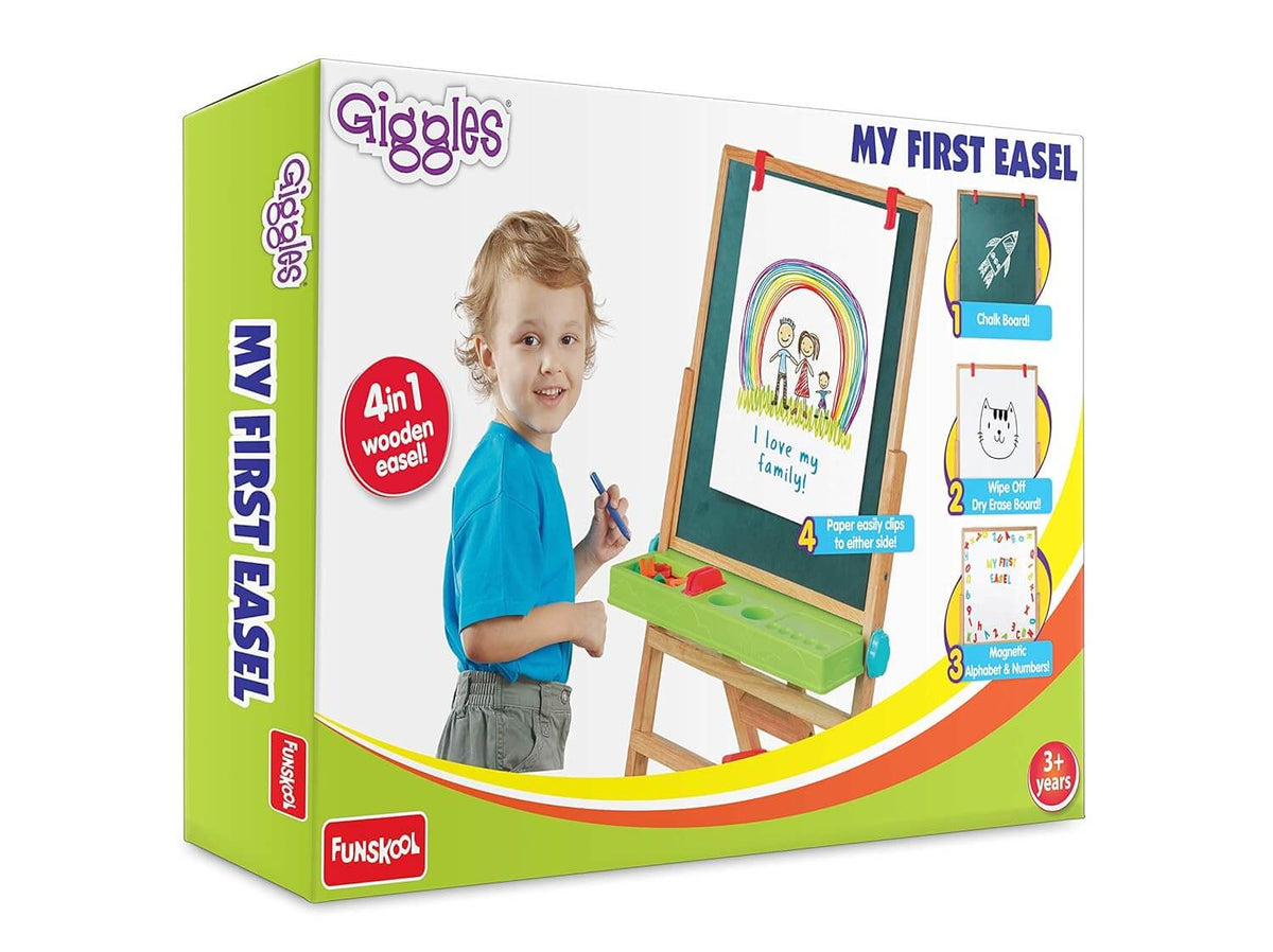 Giggles My First 4 in 1 Wooden Art Easel