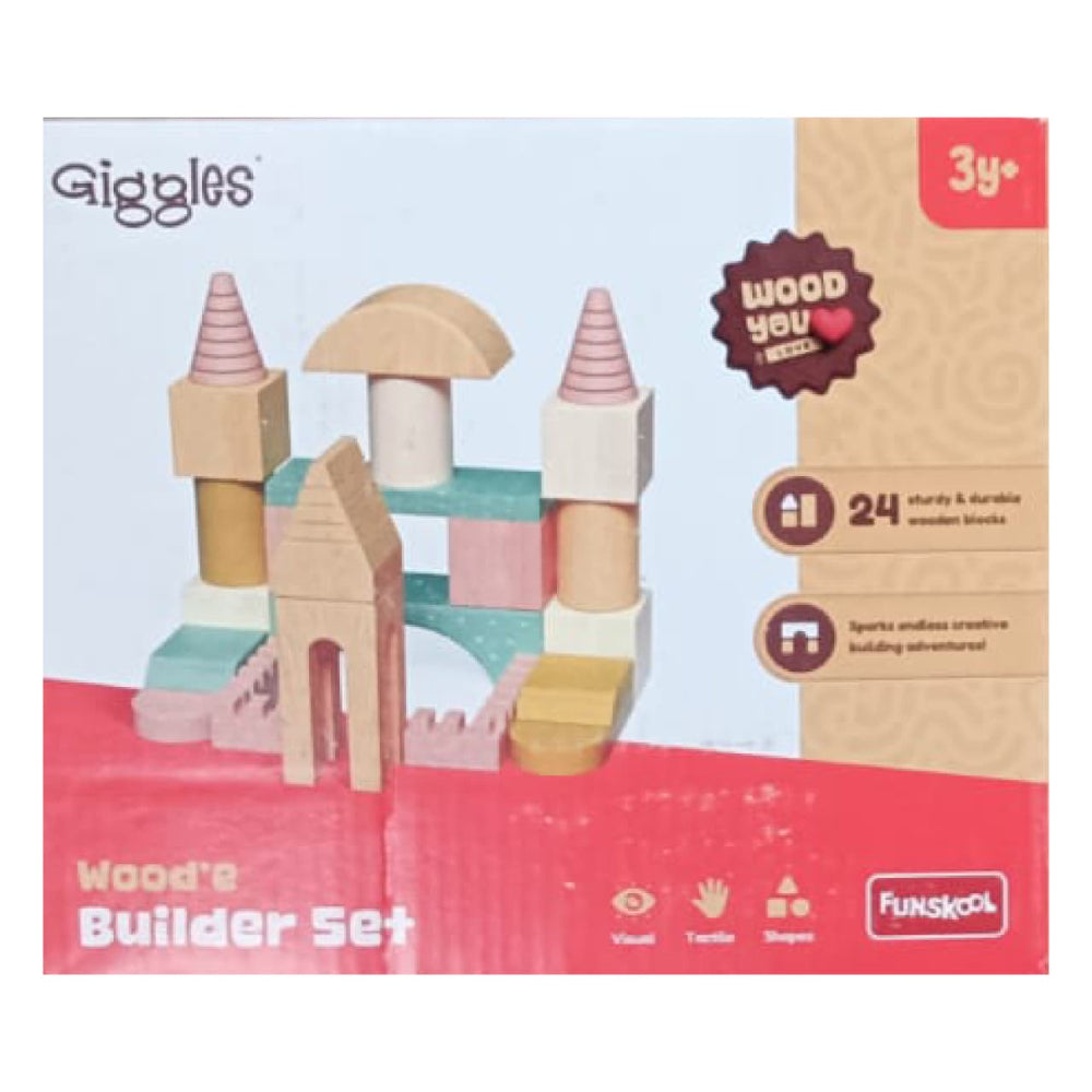 Giggles Wooden Builder Set of Blocks