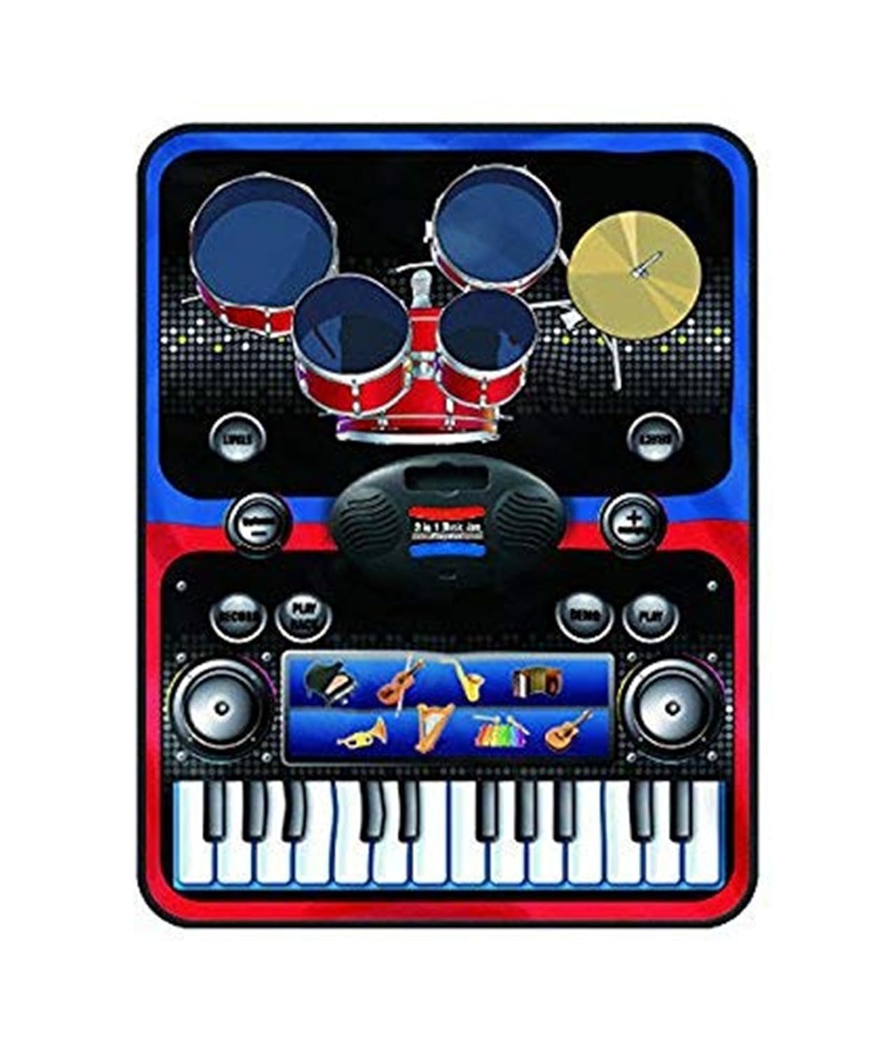 2-in-1 Musical jam playmat (Carpet Piano), Musical Toy for Kids Above 3 Years (Multi-Color)- Multi Color