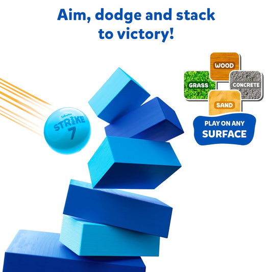 Skillmatics Strike 7 Outdoor Game - Aim, Dodge, And Stack To Victory, Fun For The Whole Family, Great Gift For Ages 6 And Up, Multicolor, Kids