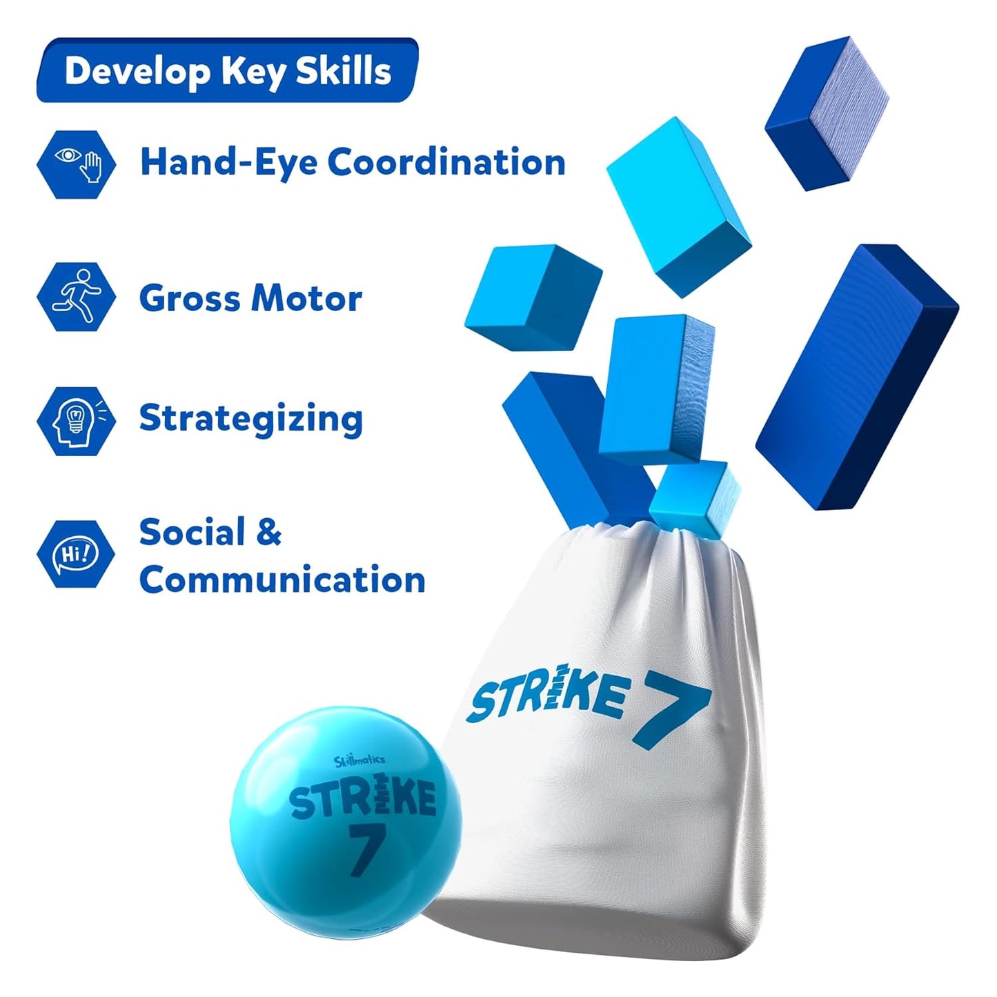 Skillmatics Strike 7 Outdoor Block Knocking Game