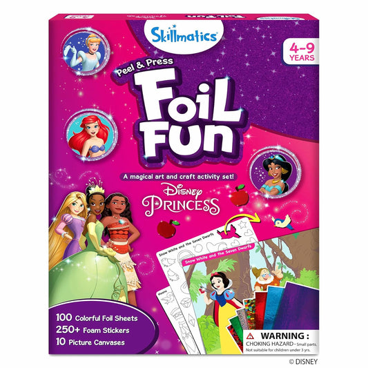 Skillmatics Foil Fun - Disney Princess, Mess-Free Art & Craft Kits for Kids, DIY Creative Activity, Gifts for Boys & Girls Ages 4, 5, 6, 7, 8, 9