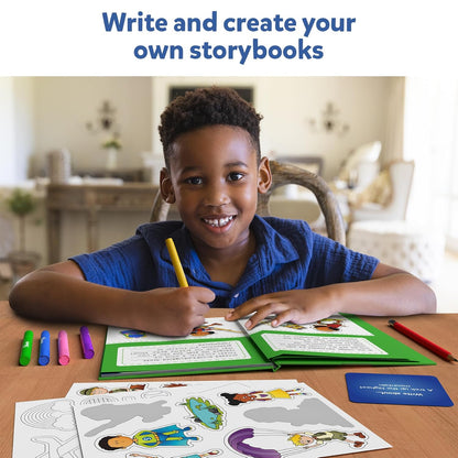 Skillmatics Storybook Art Kit - Create Adventure Stories, DIY Craft & Writing Kit with 300+ Stickers, Scrapbooking & Journal Activity, Gifts for Kids Ages 5, 6, 7, 8, 9, 10