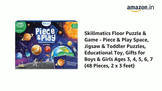 Skillmatics Floor Puzzle & Game - Piece & Play Space, Jigsaw & Toddler Puzzles, Educational Toy, Gifts for Boys & Girls Ages 3, 4, 5, 6, 7 (48 Pieces, 2 x 3 feet)