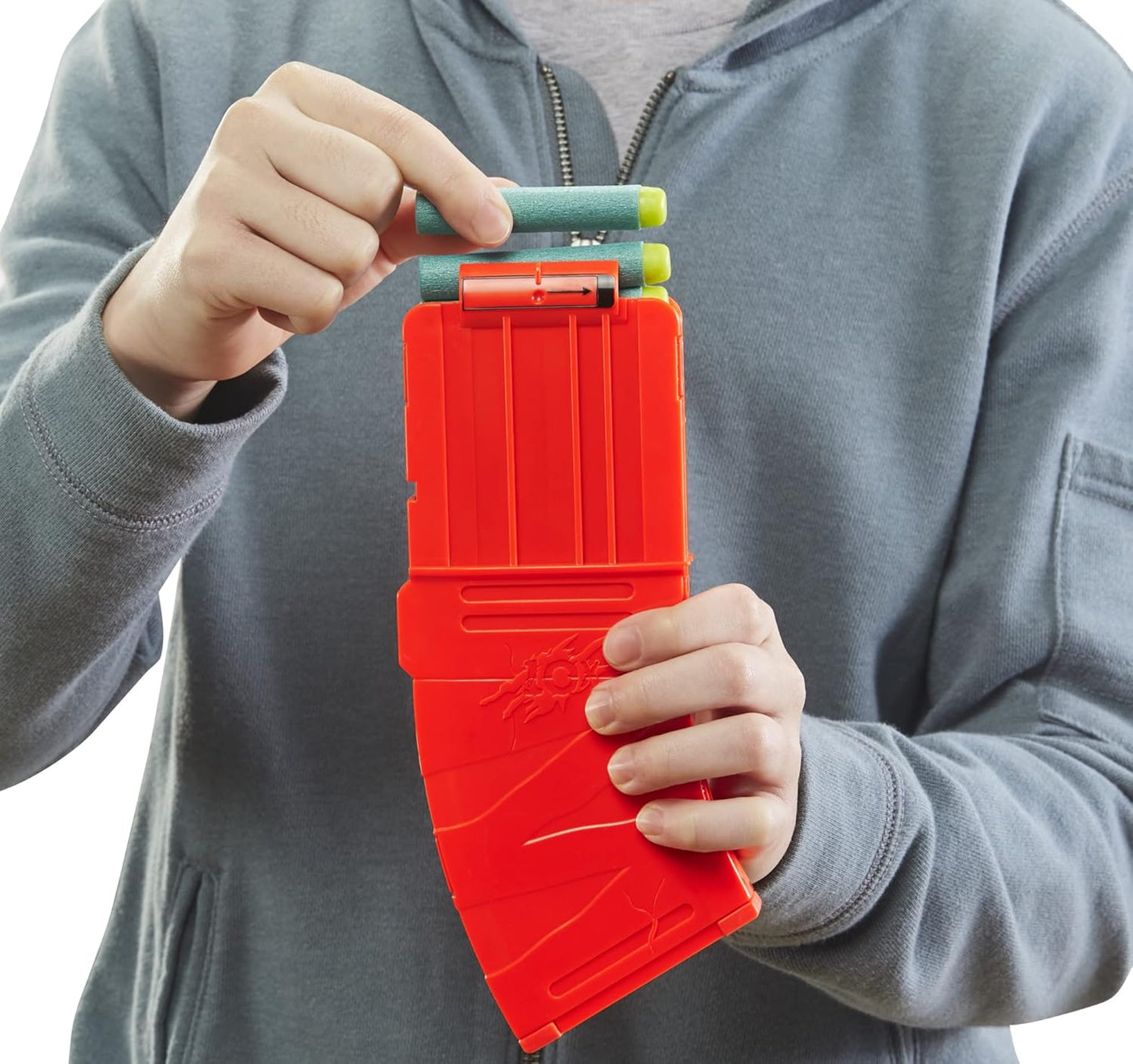 Nerf DinoSquad Rex-Rampage Motorized Dart Blaster, 10-Dart Clip, 20 Official Darts, 10-Dart Storage- T-Rex Dinosaur Design - Multicolor