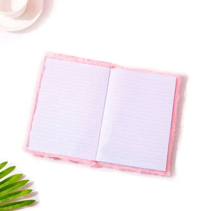 Blackpink So Hot Soft Fur Diary - Plush Cover Notebook for Girls
