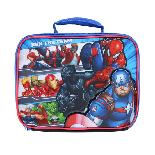 Marvel Boy's Avengers Lunch Bag with Carry Handle - Perfect for School, Picnic And Travel