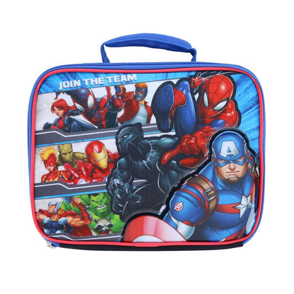 Marvel Boy's Avengers Lunch Bag with Carry Handle - Perfect for School, Picnic And Travel