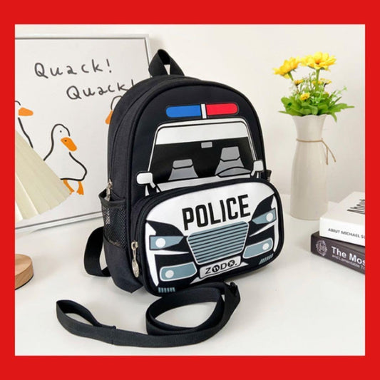 Cool Police Car Backpack, Boys, Bag, Nursery School, Kindergarten, Kids, Working Car