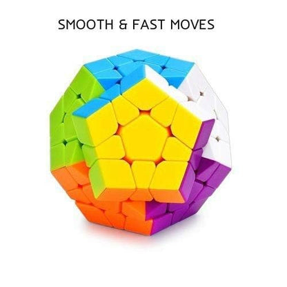 Bluebell Shengshou Sticker Less Megaminx Speed Cube Sticker Less Smooth Puzzle Cube for Kids (Color May Vary) (Multi Color)