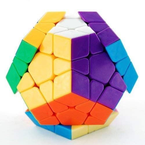 Bluebell Shengshou Sticker Less Megaminx Speed Cube Sticker Less Smooth Puzzle Cube for Kids (Color May Vary) (Multi Color)