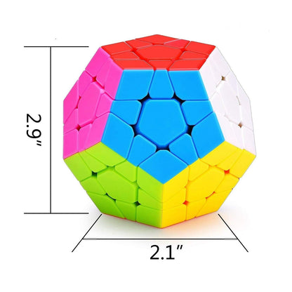 Bluebell Shengshou Sticker Less Megaminx Speed Cube Sticker Less Smooth Puzzle Cube for Kids (Color May Vary) (Multi Color)