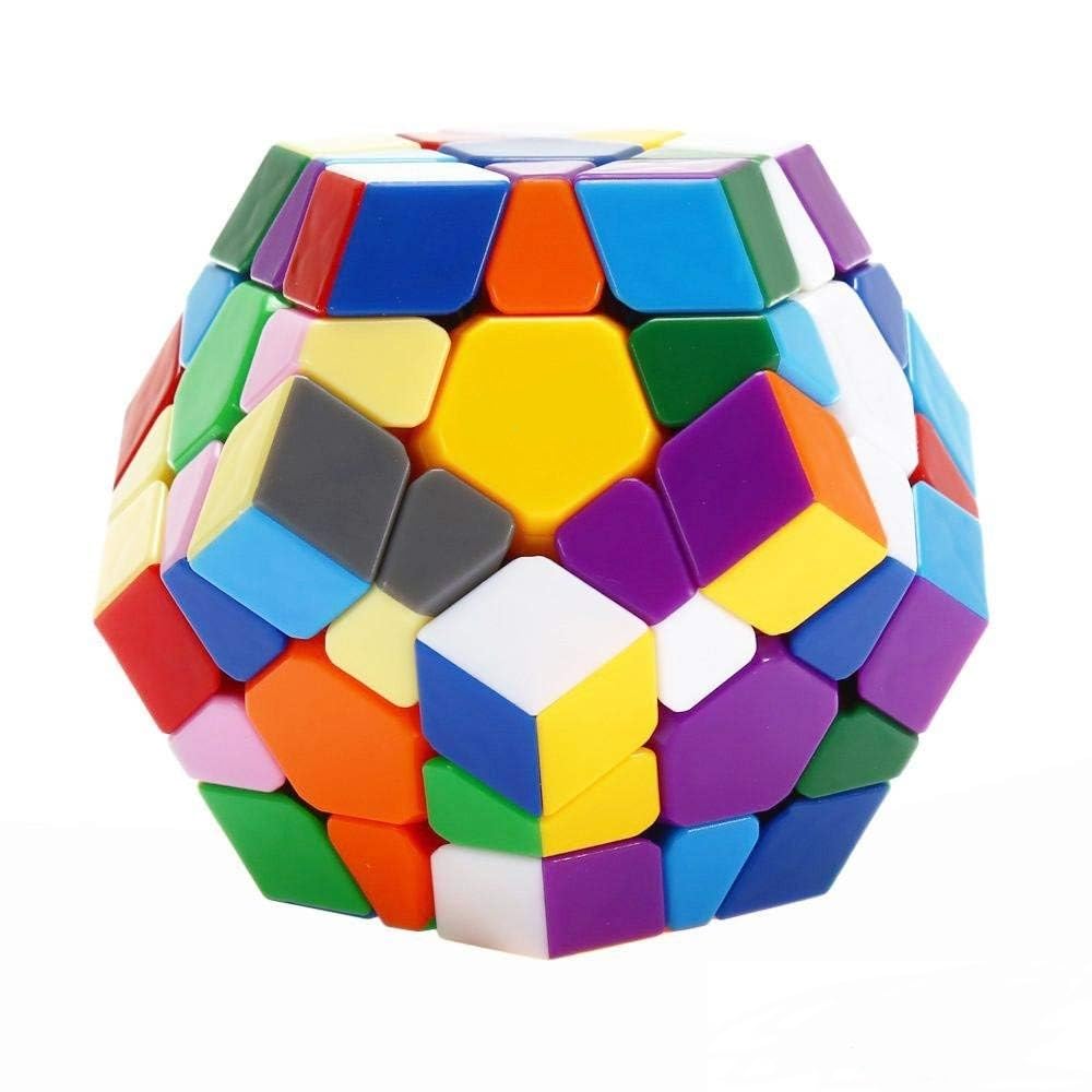 Bluebell Shengshou Sticker Less Megaminx Speed Cube Sticker Less Smooth Puzzle Cube for Kids (Color May Vary) (Multi Color)