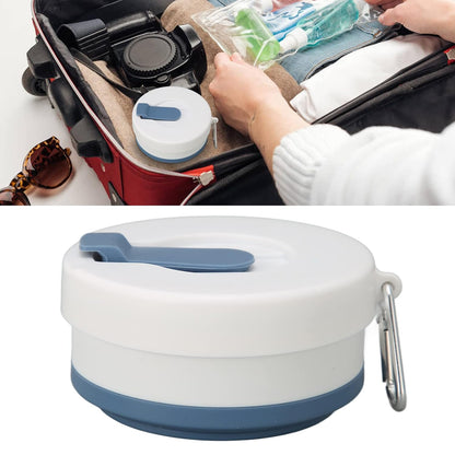 Silicone Gel Mug, Sports Foldable Mug Fashion Easy-to-Fold Blue Silica Gel for Business Office Family Travel