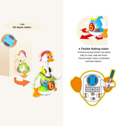 EUPHORIA Rk Toys New Duck Dancing Hip Hop Musical Goose with Interactive Function, Music and Lights Toy for Kids,, Multi