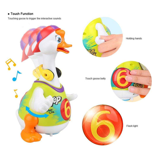 EUPHORIA Rk Toys New Duck Dancing Hip Hop Musical Goose with Interactive Function, Music and Lights Toy for Kids,, Multi