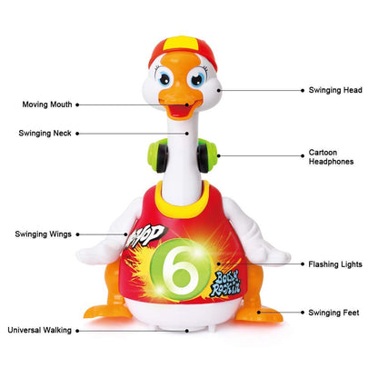 EUPHORIA Rk Toys New Duck Dancing Hip Hop Musical Goose with Interactive Function, Music and Lights Toy for Kids,, Multi