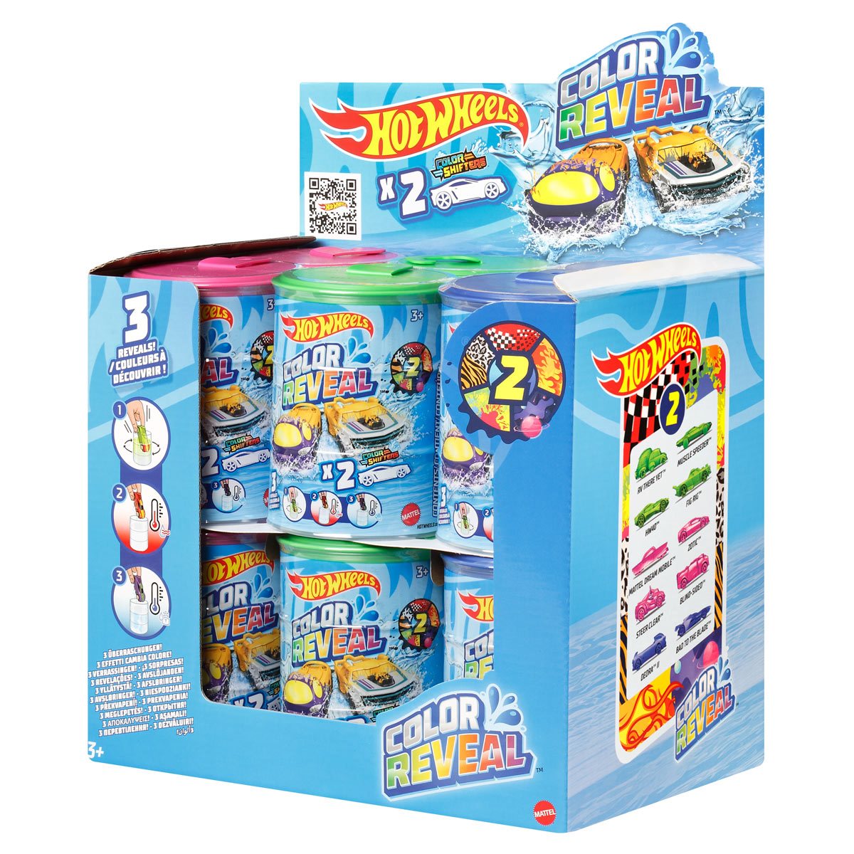 Hot Wheels Color Reveal Vehicle – 2 Car Pack Assorted (Surprise Colour-Changing Cars) (Age 3+)