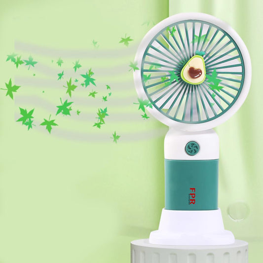FPR portable Handy fan rechargeable Li-ion Battery with Stand for Indoor Outdoor Use Kitchen, Room, Travle, Kids (1Pc, Color May Vary) HHFS
