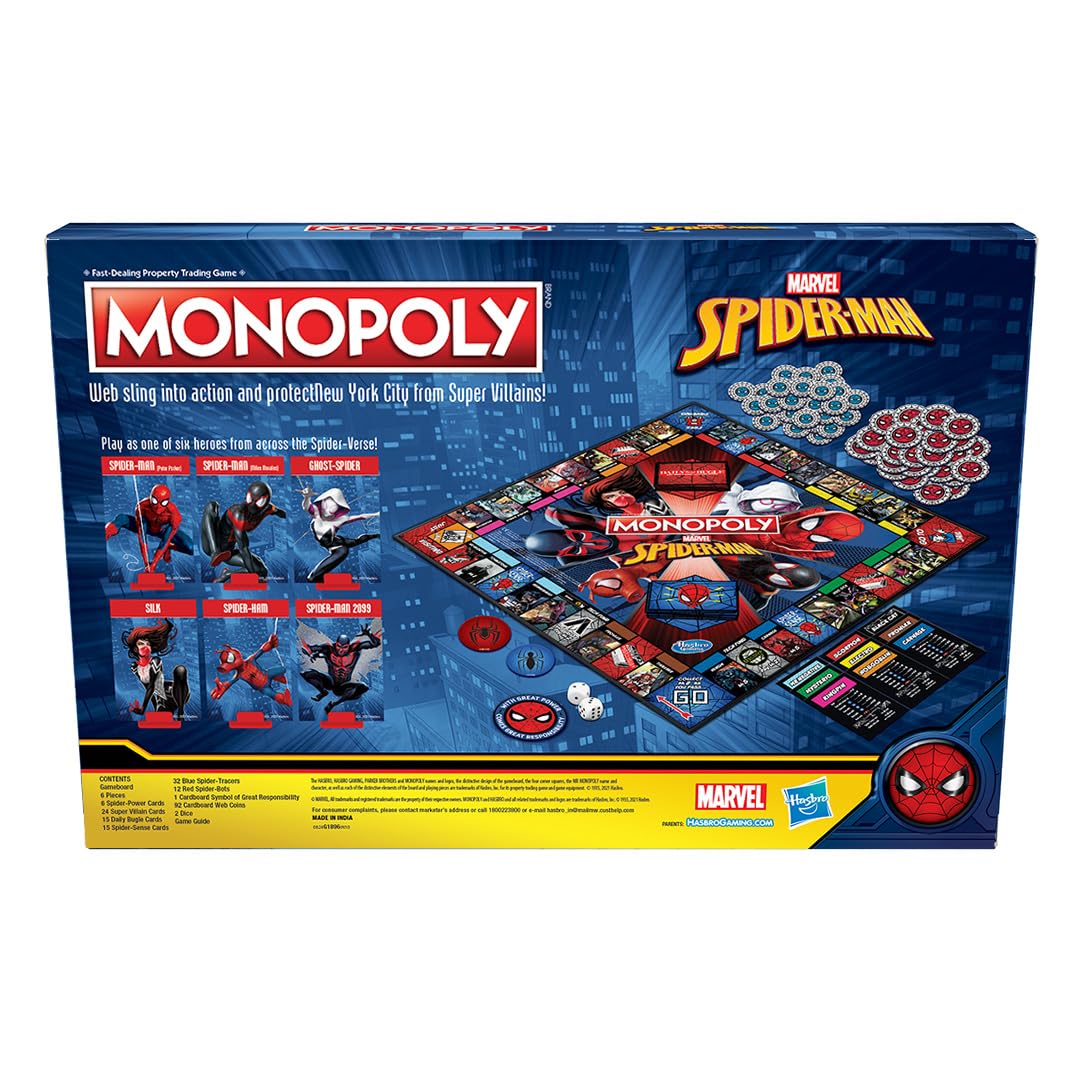 Hasbro Monopoly Marvel Spider-Man Edition Board Game