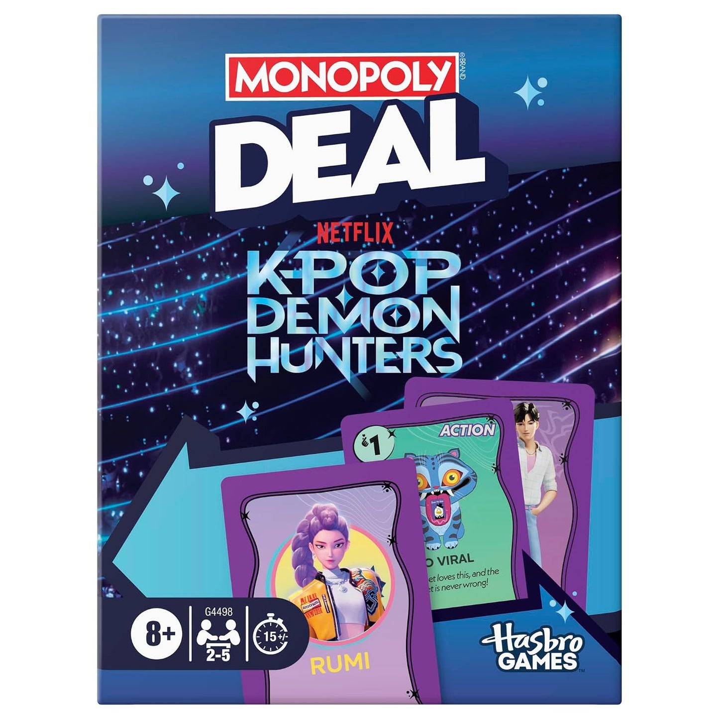 Hasbro Monopoly Deal K-Pop Demon Hunters Card Game