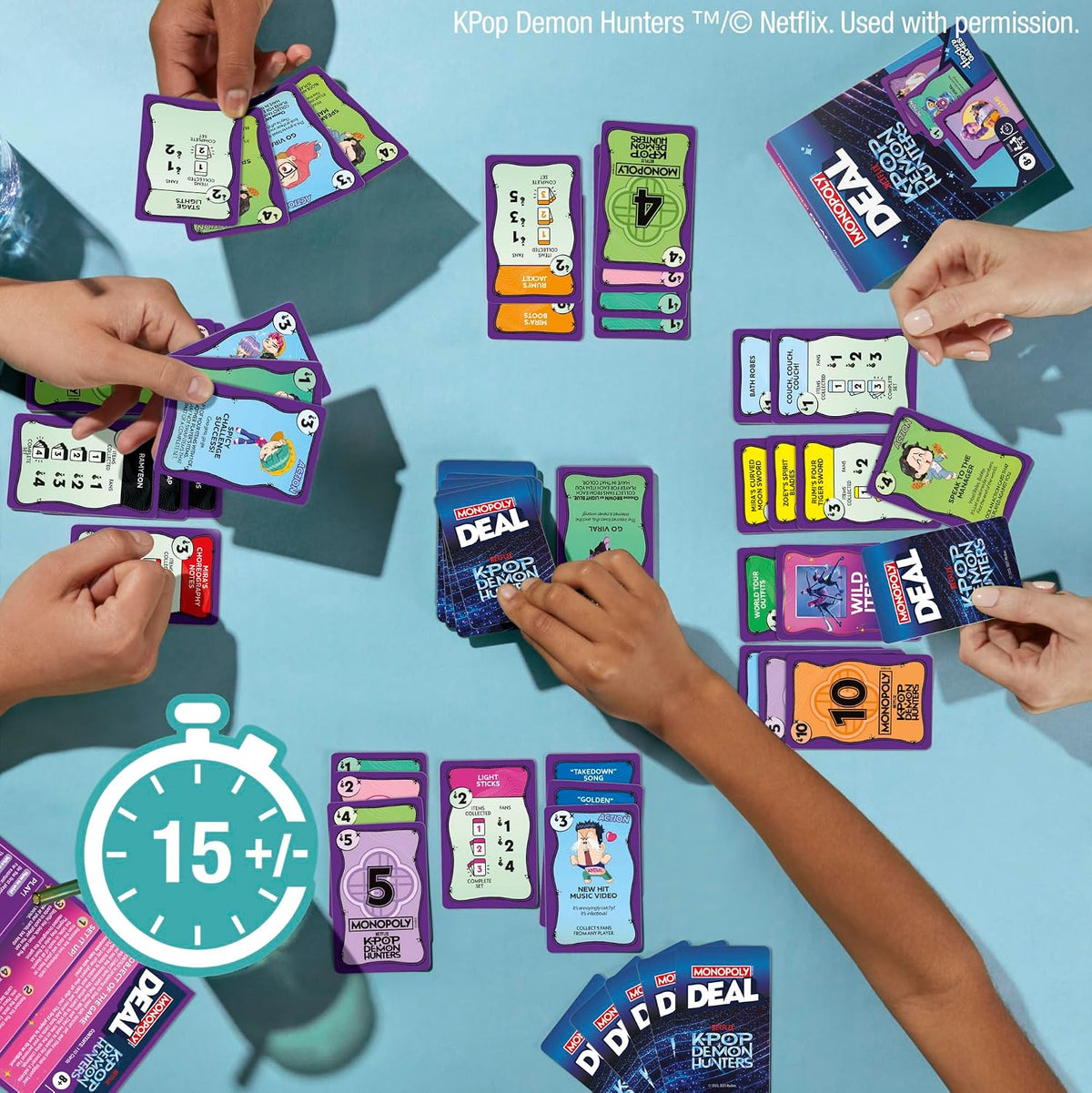 Hasbro Monopoly Deal K-Pop Demon Hunters Card Game