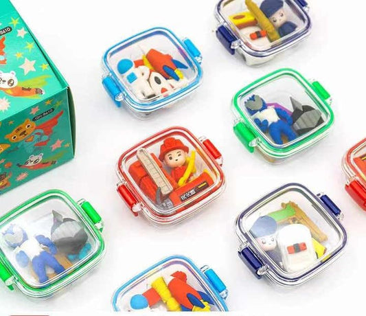 My toy kid Korean Style Astronaut Cartoon Shaped Eraser, Creative Detachable and Assembled Eraser, Interesting Stationery for Students