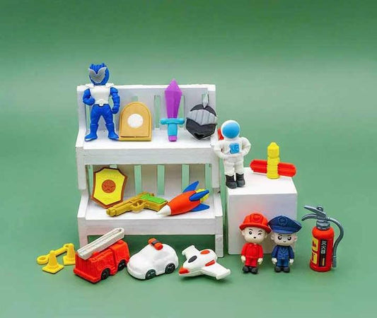 My toy kid Korean Style Astronaut Cartoon Shaped Eraser, Creative Detachable and Assembled Eraser, Interesting Stationery for Students