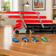 Hot Wheels Mega Hauler Truck with 4 Exclusive Die-Cast Cars