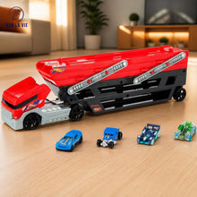 Hot Wheels Mega Hauler Truck with 4 Exclusive Die-Cast Cars