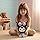 Tickles Cute Anime Doll Soft Stuffed Plush Toy for Kids Boys & Girls Birthday Gift (Color: Black & Purple; Size: 20 cm)