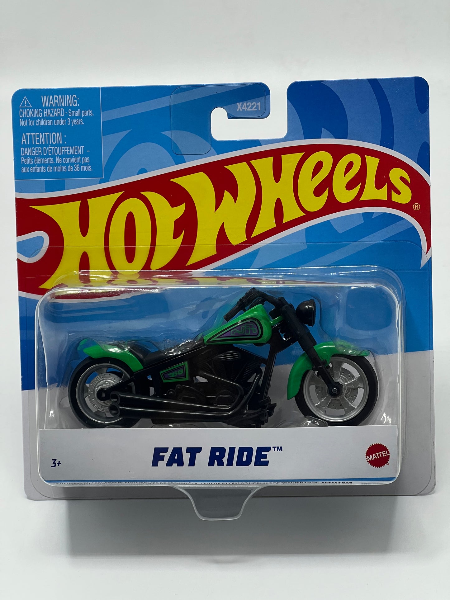 Hot Wheels Die-Cast Street Bike – Fat Ride 1:18 Scale Motorcycle (Age 8+) Assorted
