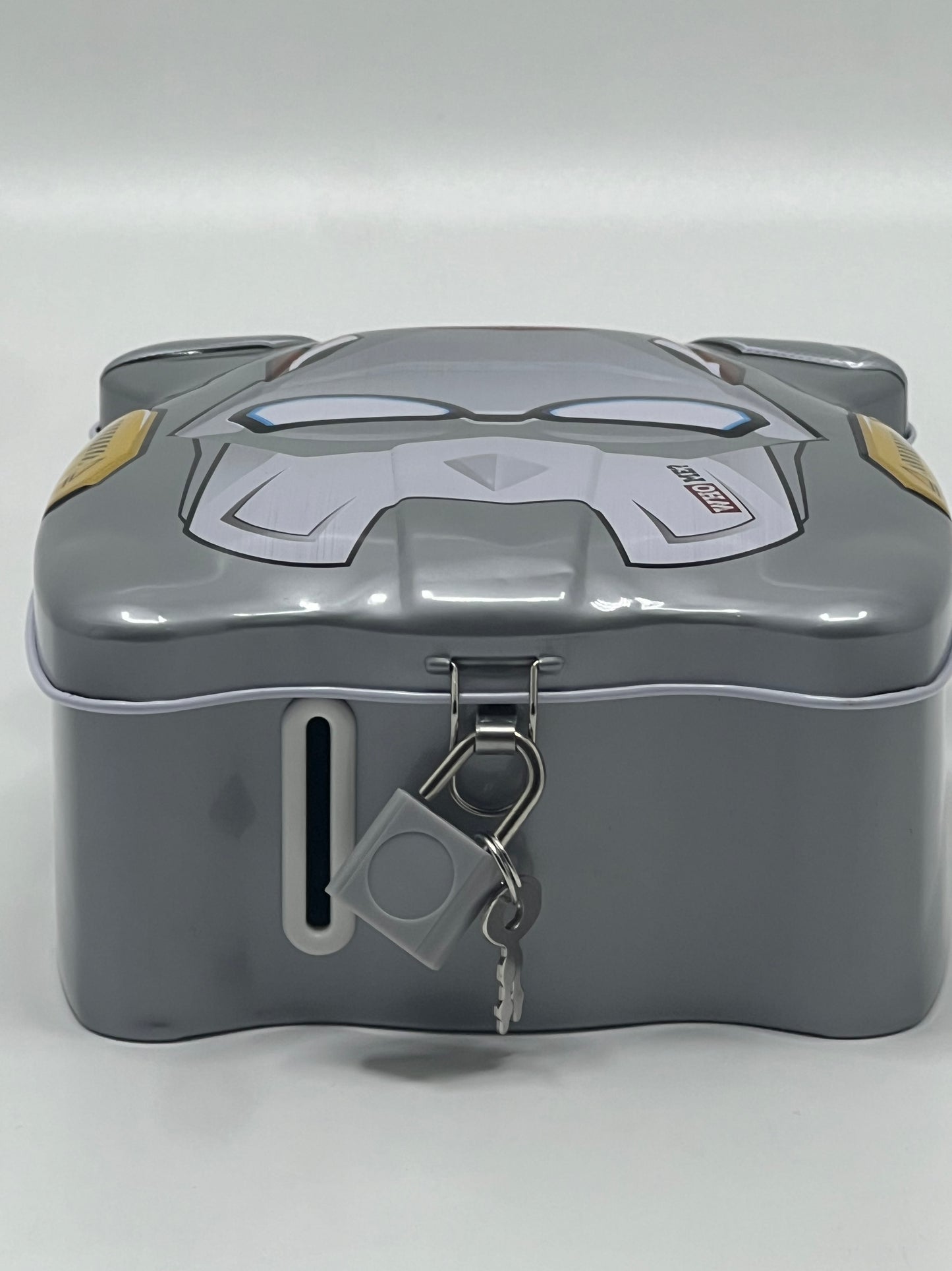 FunBlast Iron Man Tin Piggy Bank with Lock and Key