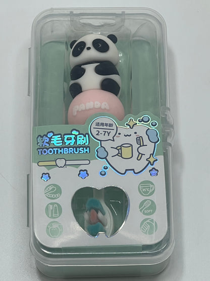 Gomzy Kids Toothbrush - Panda Shape Design Soft Tooth Brush Extra Soft Toothbrush