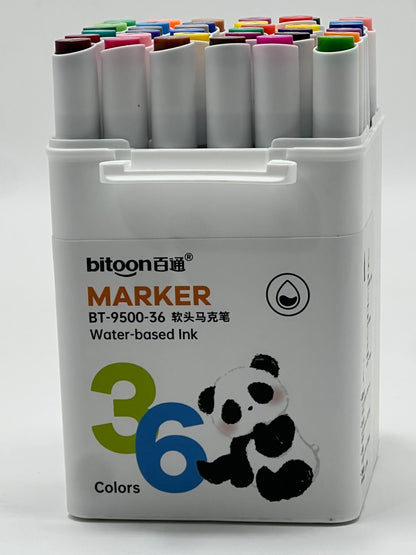 GBR BT9500 Multicolor Dual End Marker Set of 36 Pcs