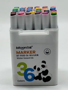 GBR BT9500 Multicolor Dual End Marker Set of 36 Pcs