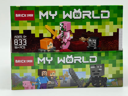 Minecraft the Nether Fight 833 Building Block Set Game