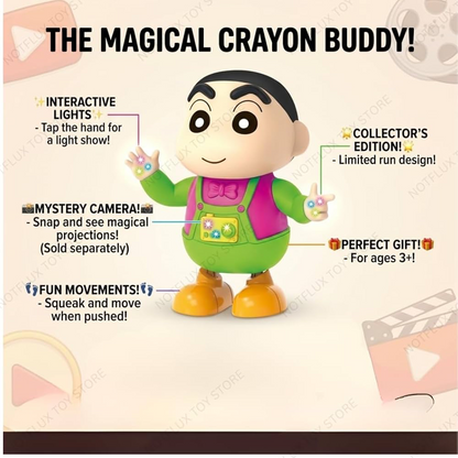 Crayon Shinchan Dancing Toy with Music and Colorful LED Lights