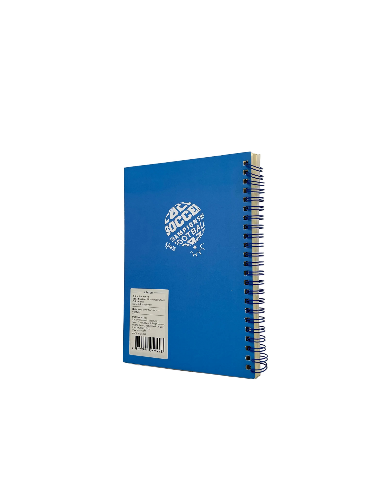 Zooboo Football Goals A5 Spiral Notebook – 60 Ruled Pages