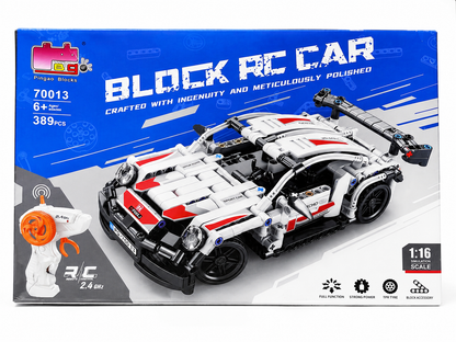 Block RC Racing Car – 1:16 Scale, 389 Pcs, 2.4GHz Remote Control