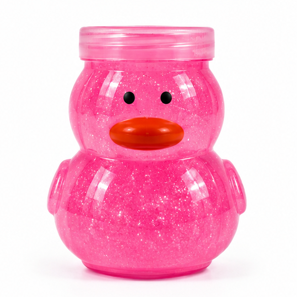 Cute Duck Shaped Glitter Slime Jar