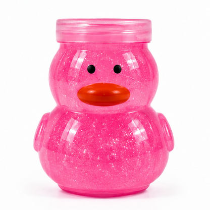 Cute Duck Shaped Glitter Slime Jar