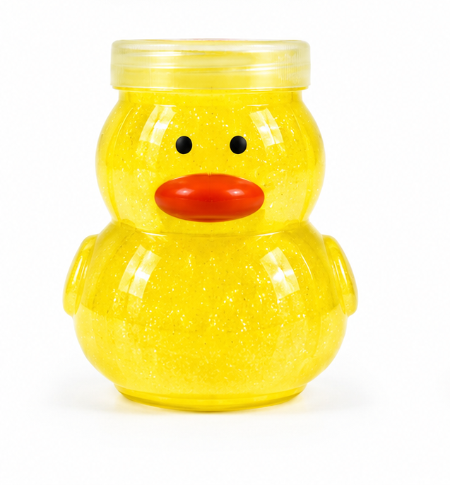 Cute Duck Shaped Glitter Slime Jar
