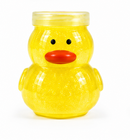 Cute Duck Shaped Glitter Slime Jar