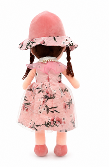 Floral Hat Pearl Necklace Doll Plush Toy 55cm